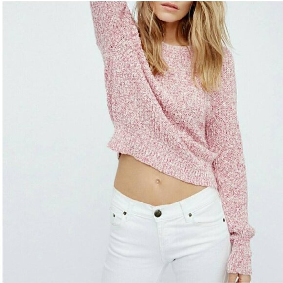 Free People Electric City Pullover Sweater Pink Size XS - Picture 1 of 9